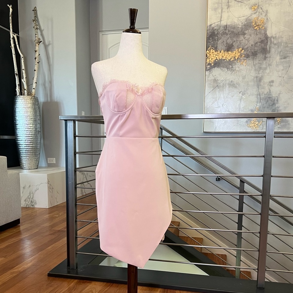 NWT NBD Make We Wanna Mini Dress in Blush Pink